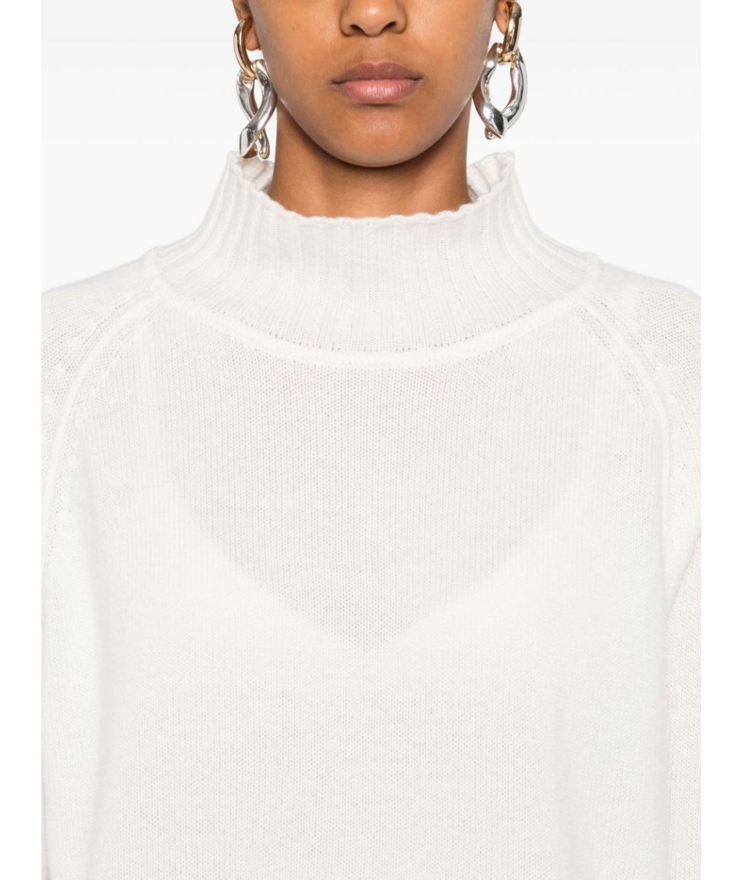 BEYOU Белый кашемировый джемпер / свитер, фото 2