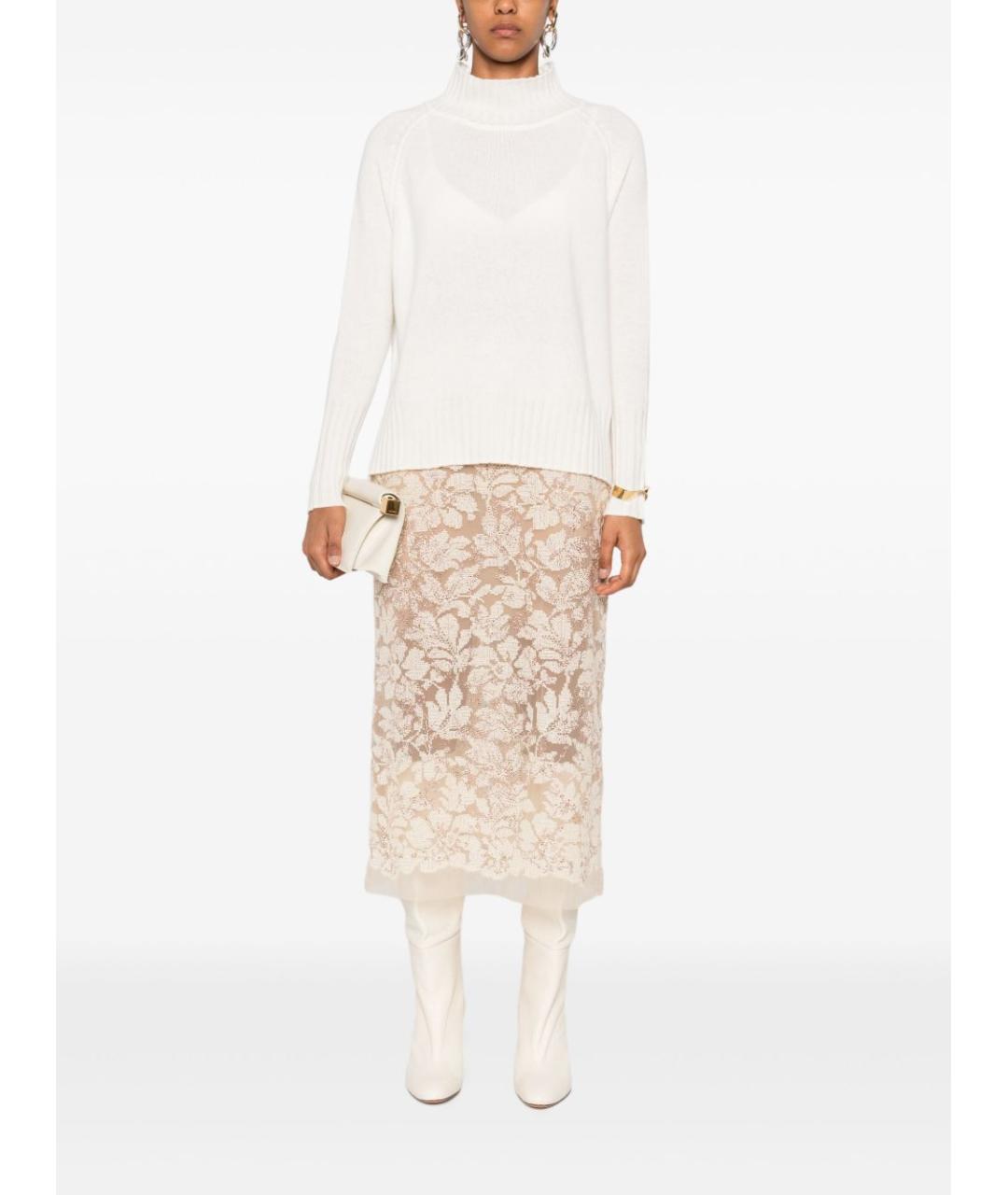 BEYOU Белый кашемировый джемпер / свитер, фото 5