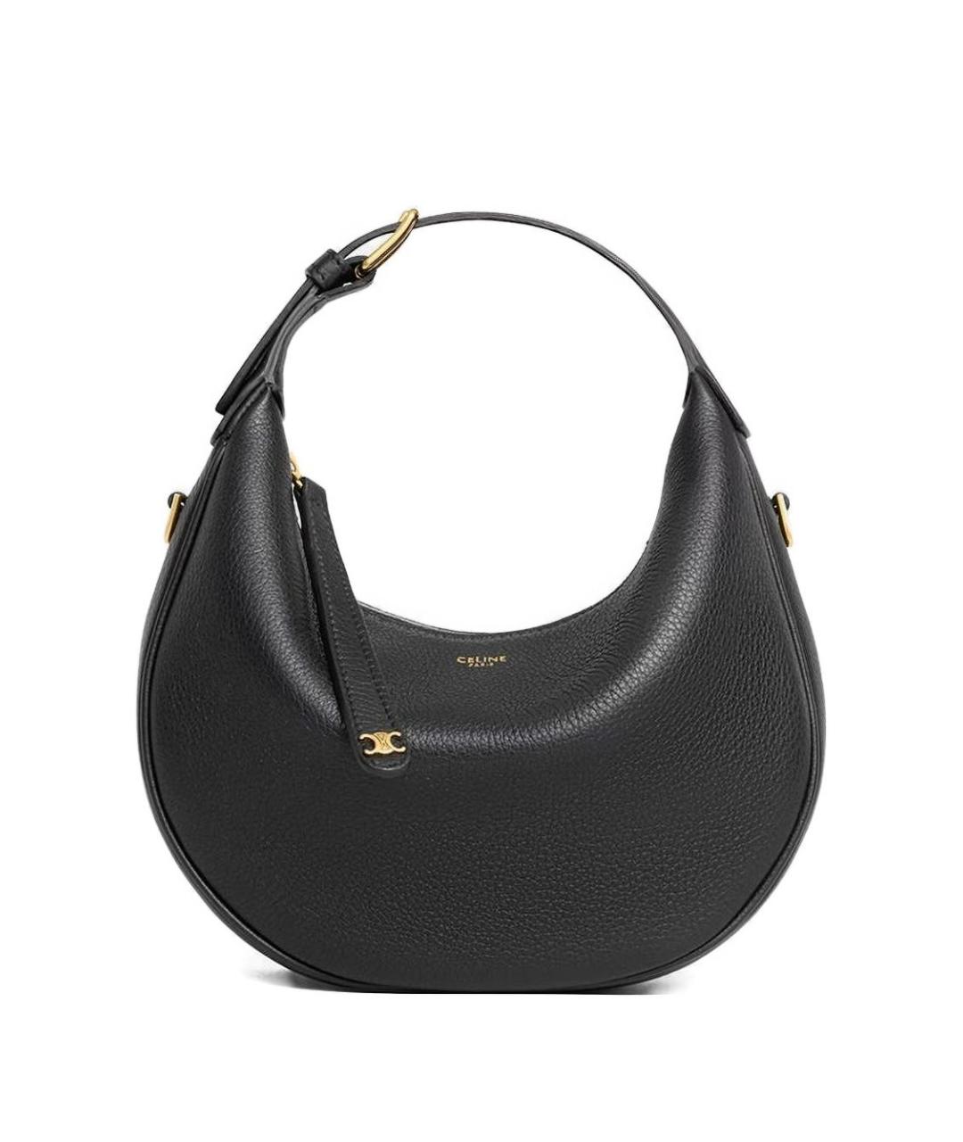 CELINE Черная кожаная сумка через плечо, фото 1