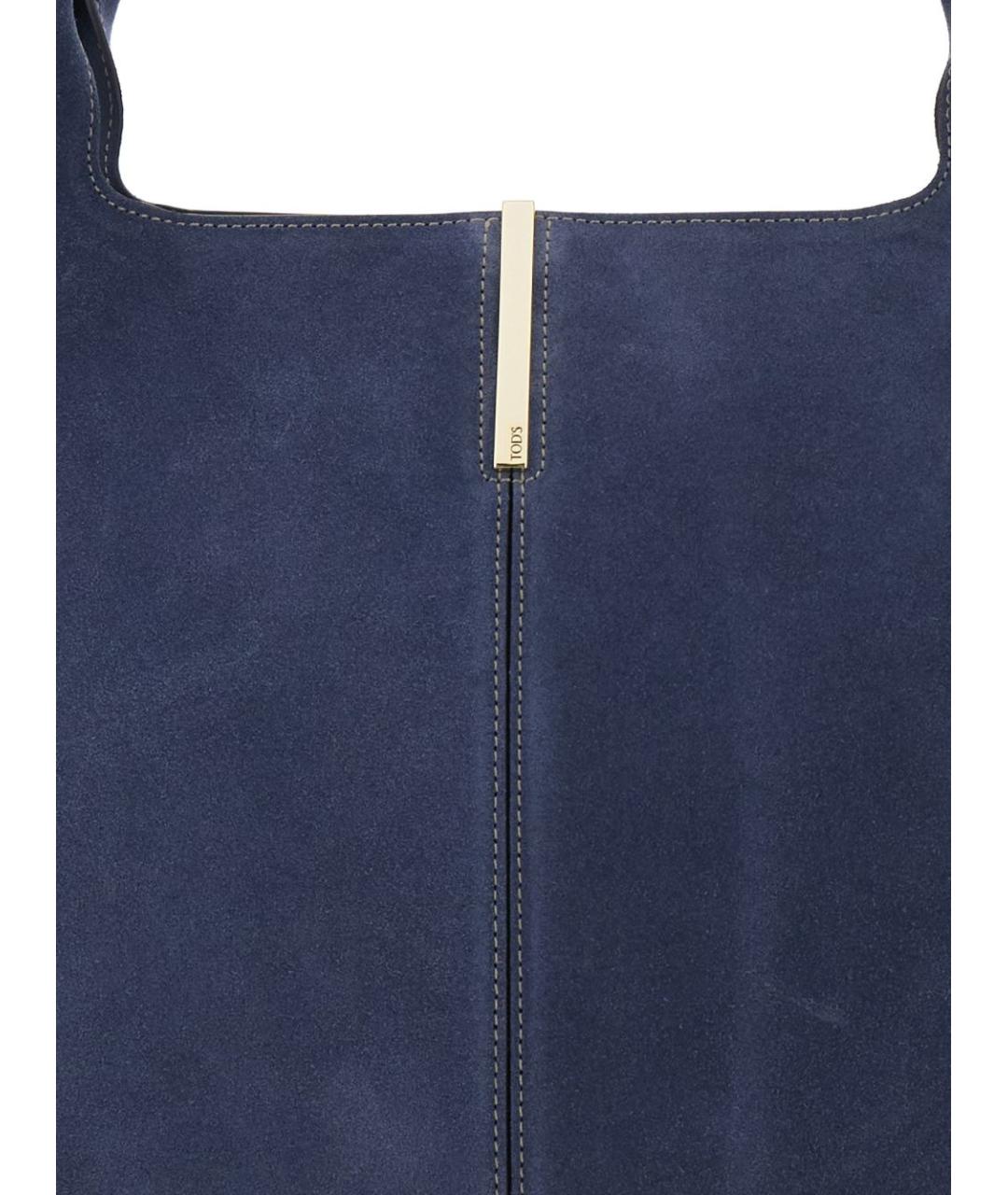TOD'S Синяя замшевая сумка тоут, фото 2
