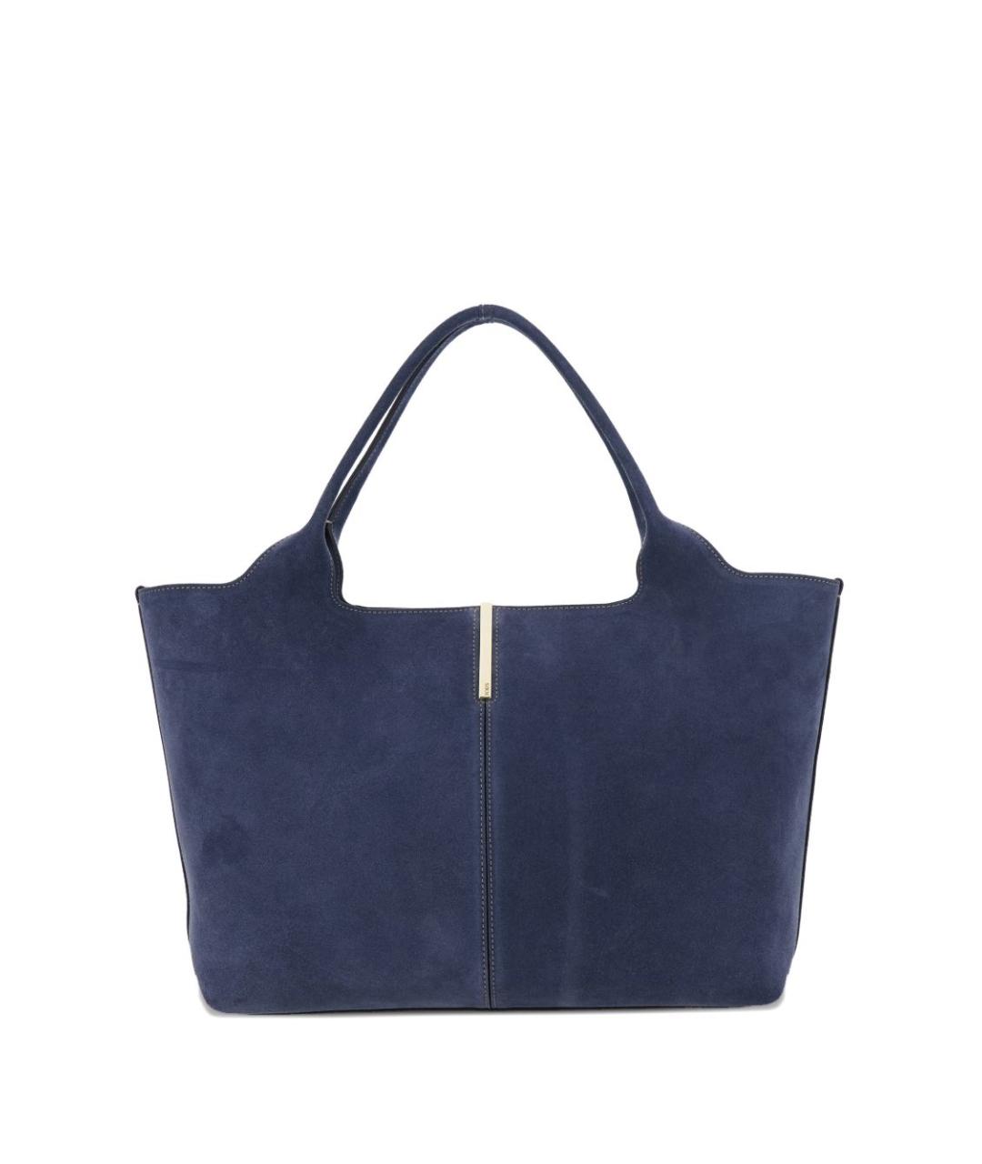 TOD'S Синяя замшевая сумка тоут, фото 1