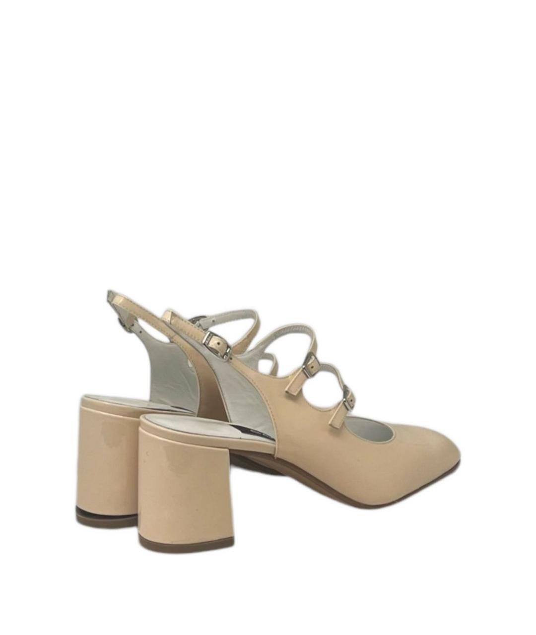 CAREL Бежевые туфли из лакированной кожи, фото 3