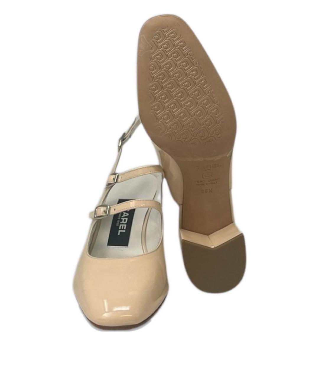 CAREL Бежевые туфли из лакированной кожи, фото 2