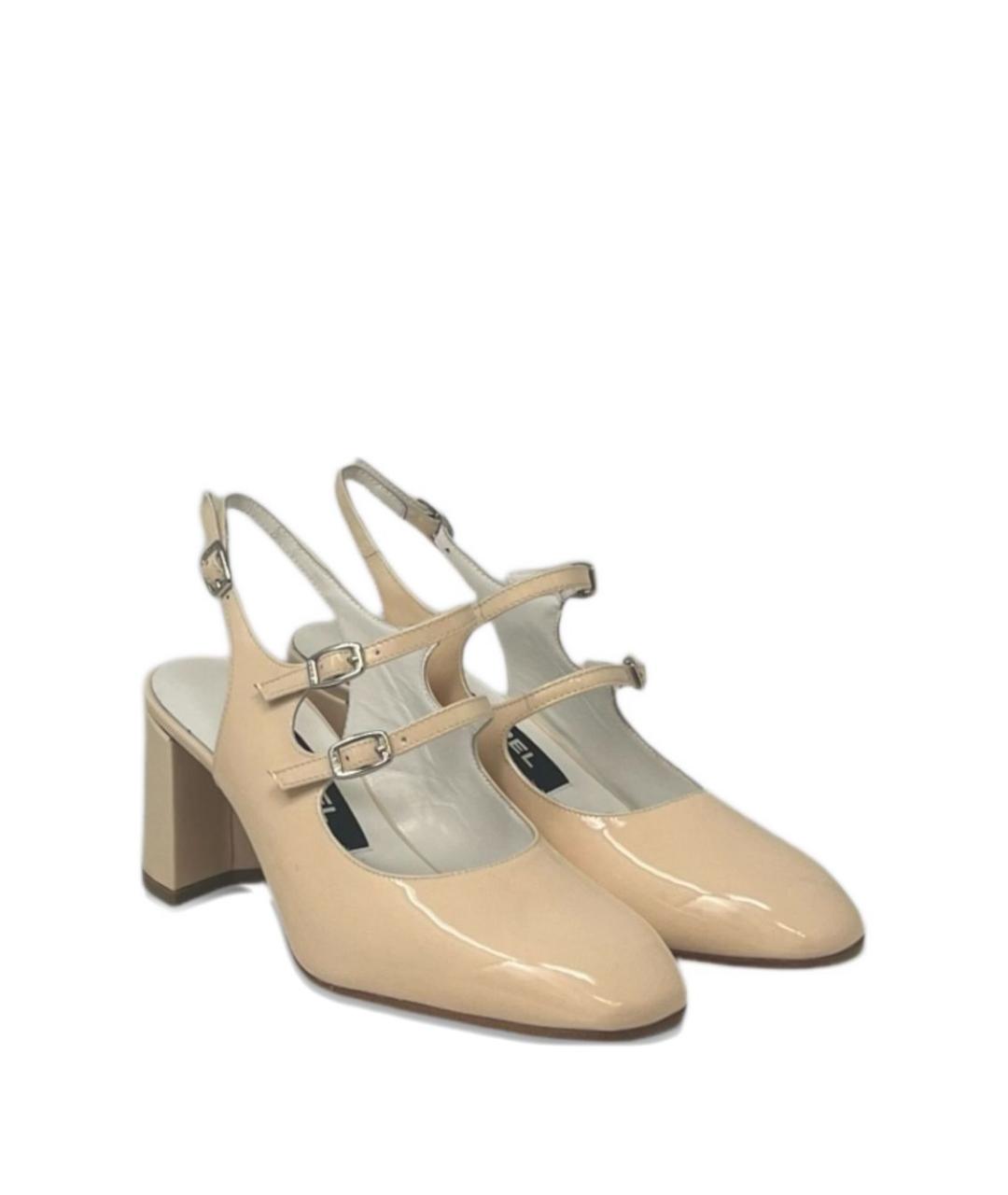 CAREL Бежевые туфли из лакированной кожи, фото 4