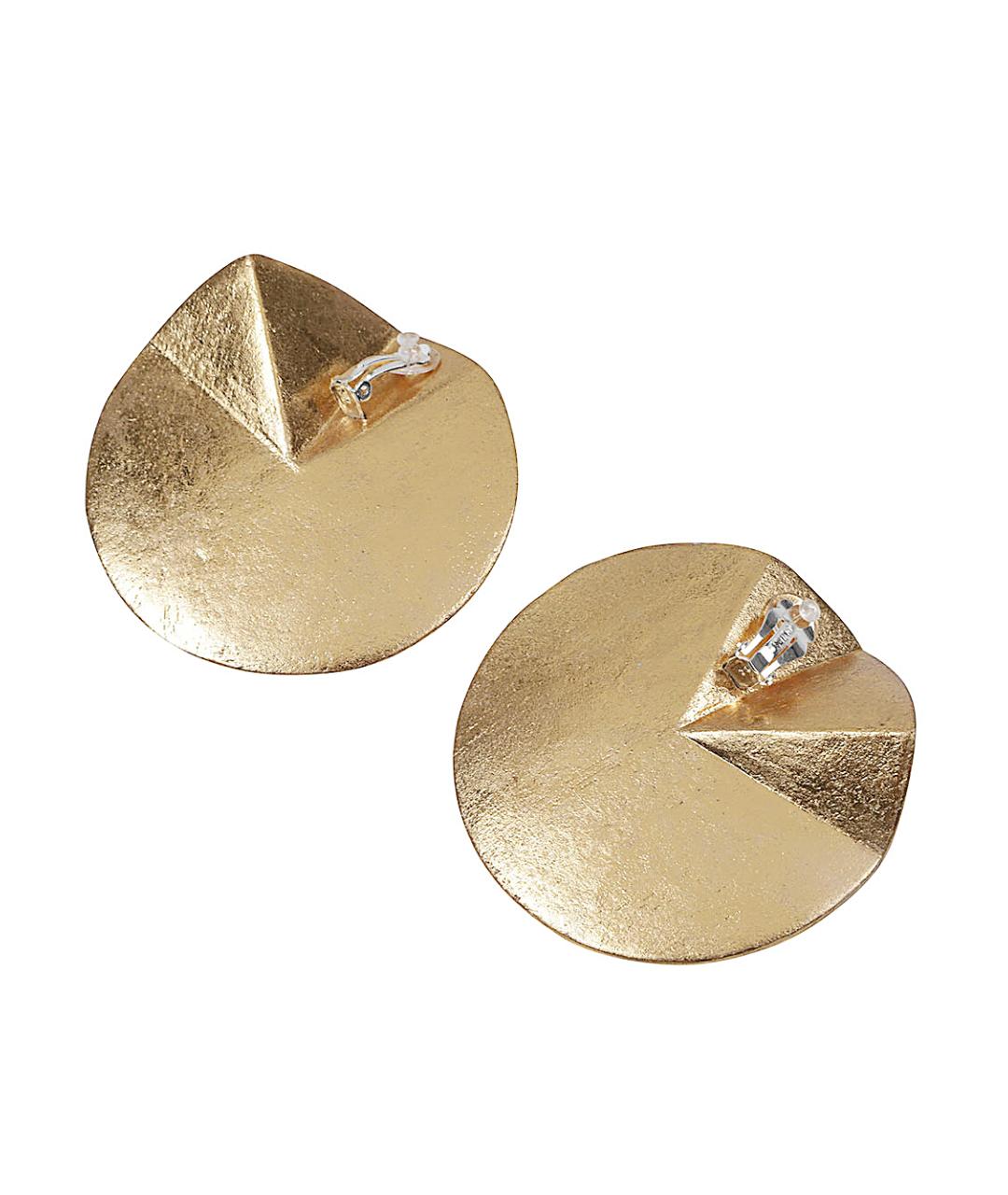 MONIES Золотые металлические серьги, фото 2