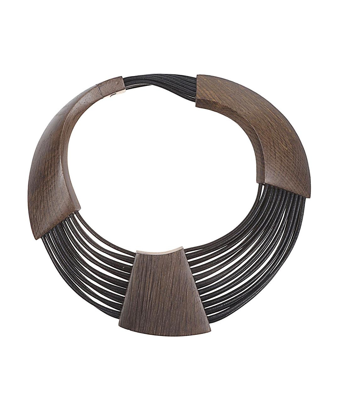 MONIES Коричневое кожаное колье, фото 1