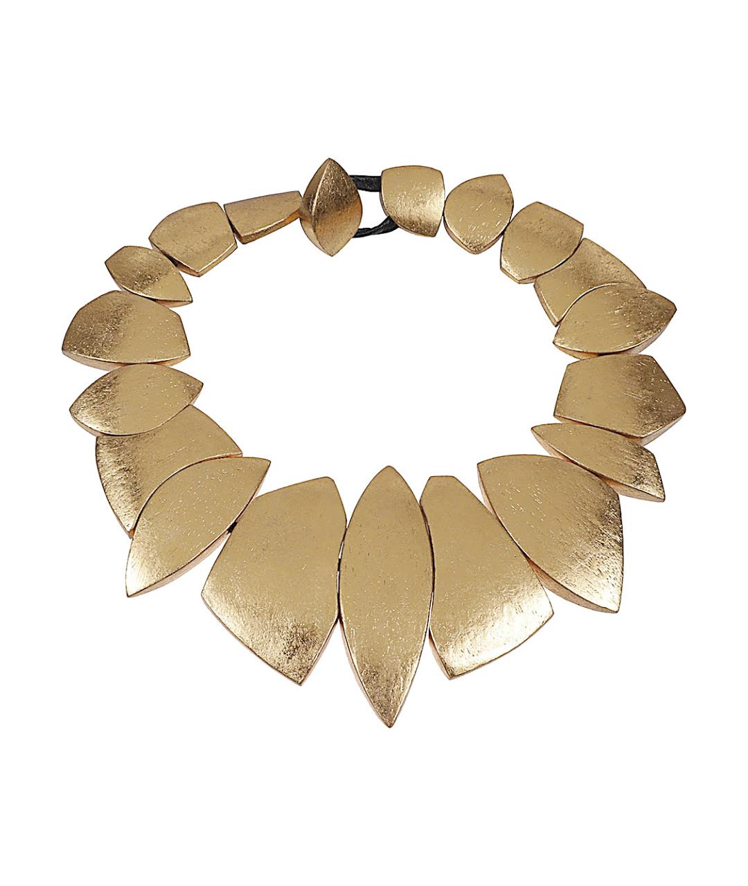 MONIES Золотое деревянное колье, фото 1