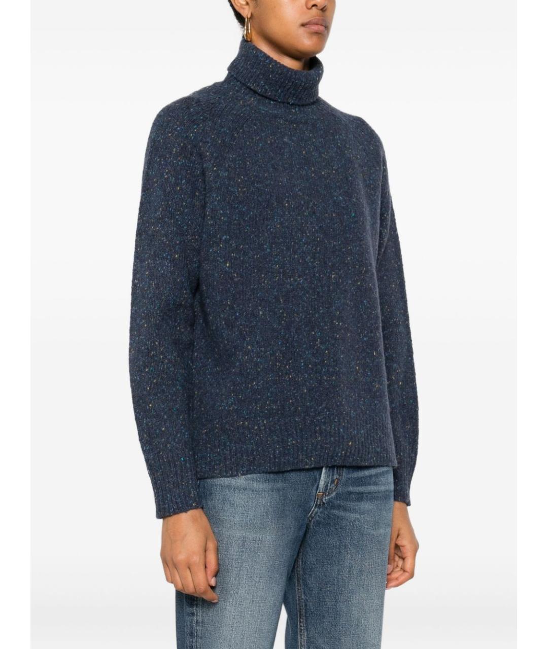 BEYOU Синий шерстяной джемпер / свитер, фото 4