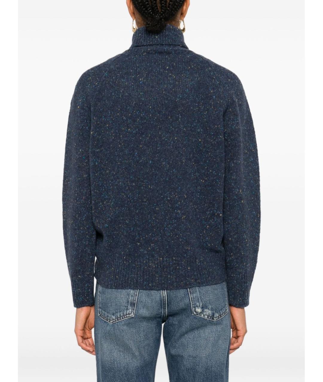 BEYOU Синий шерстяной джемпер / свитер, фото 3