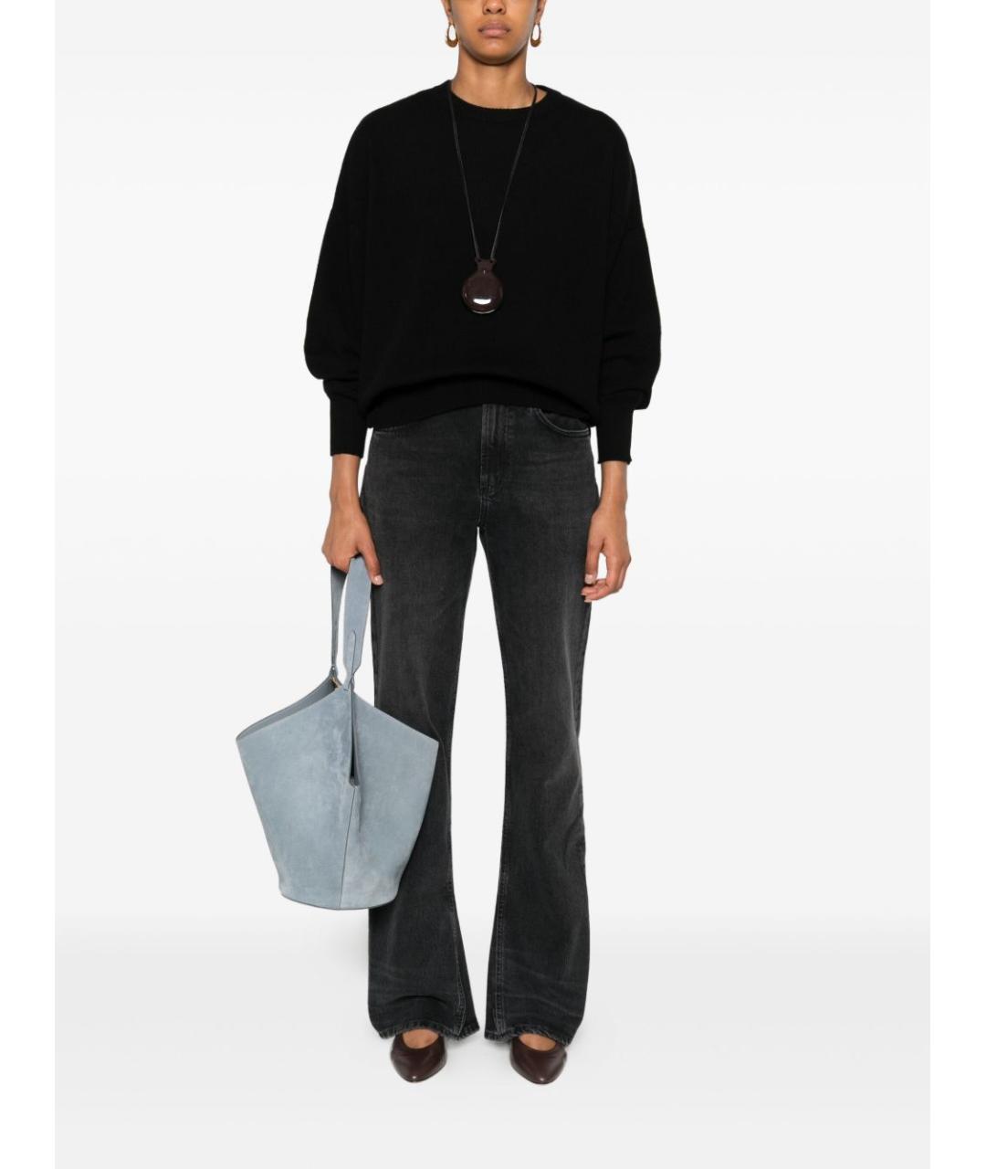 BEYOU Черный кашемировый джемпер / свитер, фото 2