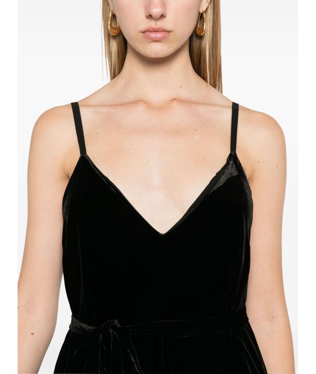 GOLD HAWK Черное шелковое вечернее платье, фото 2