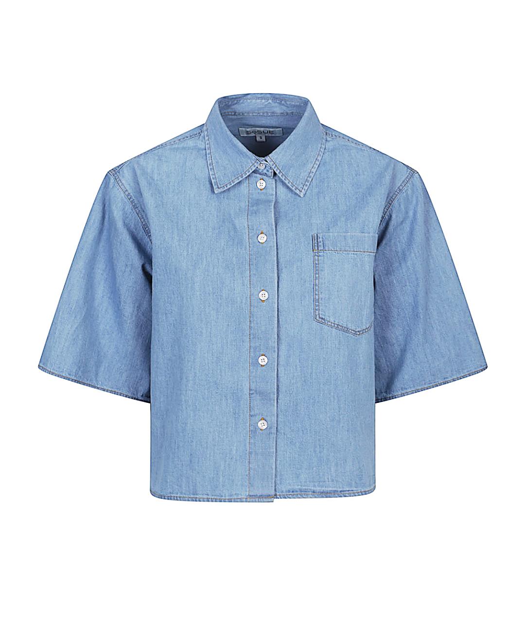 SOSUE Голубая хлопковая рубашка, фото 1