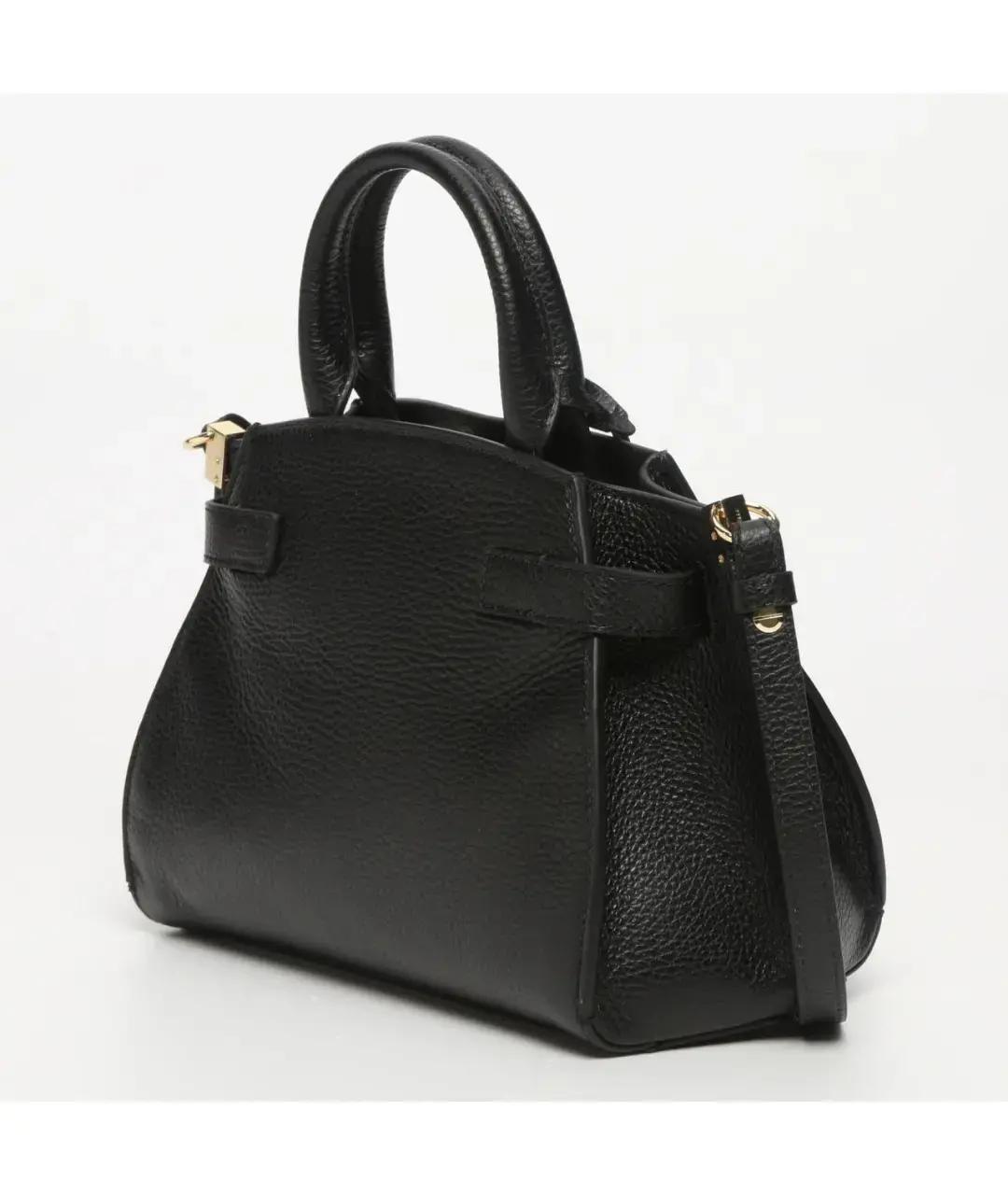 COCCINELLE Черная кожаная сумка с короткими ручками, фото 2