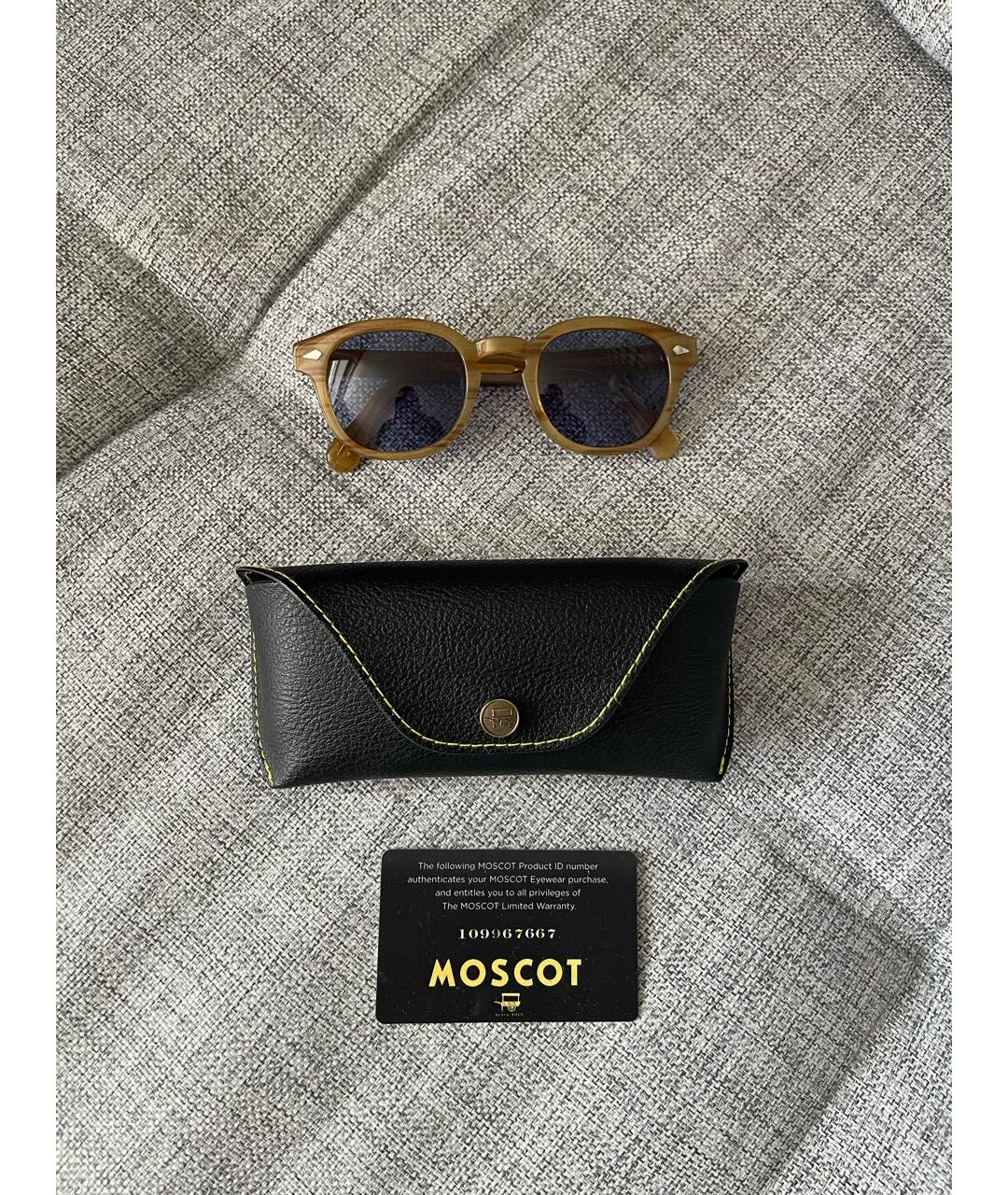 MOSCOT Горчичные пластиковые солнцезащитные очки, фото 8