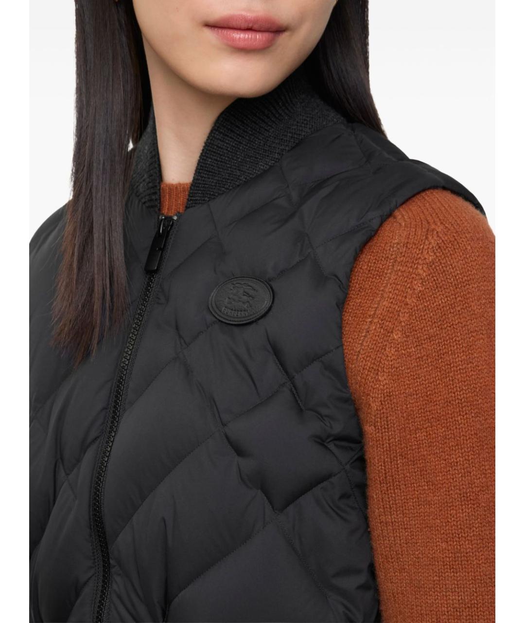 BURBERRY Черный полиамидовый жилет, фото 2