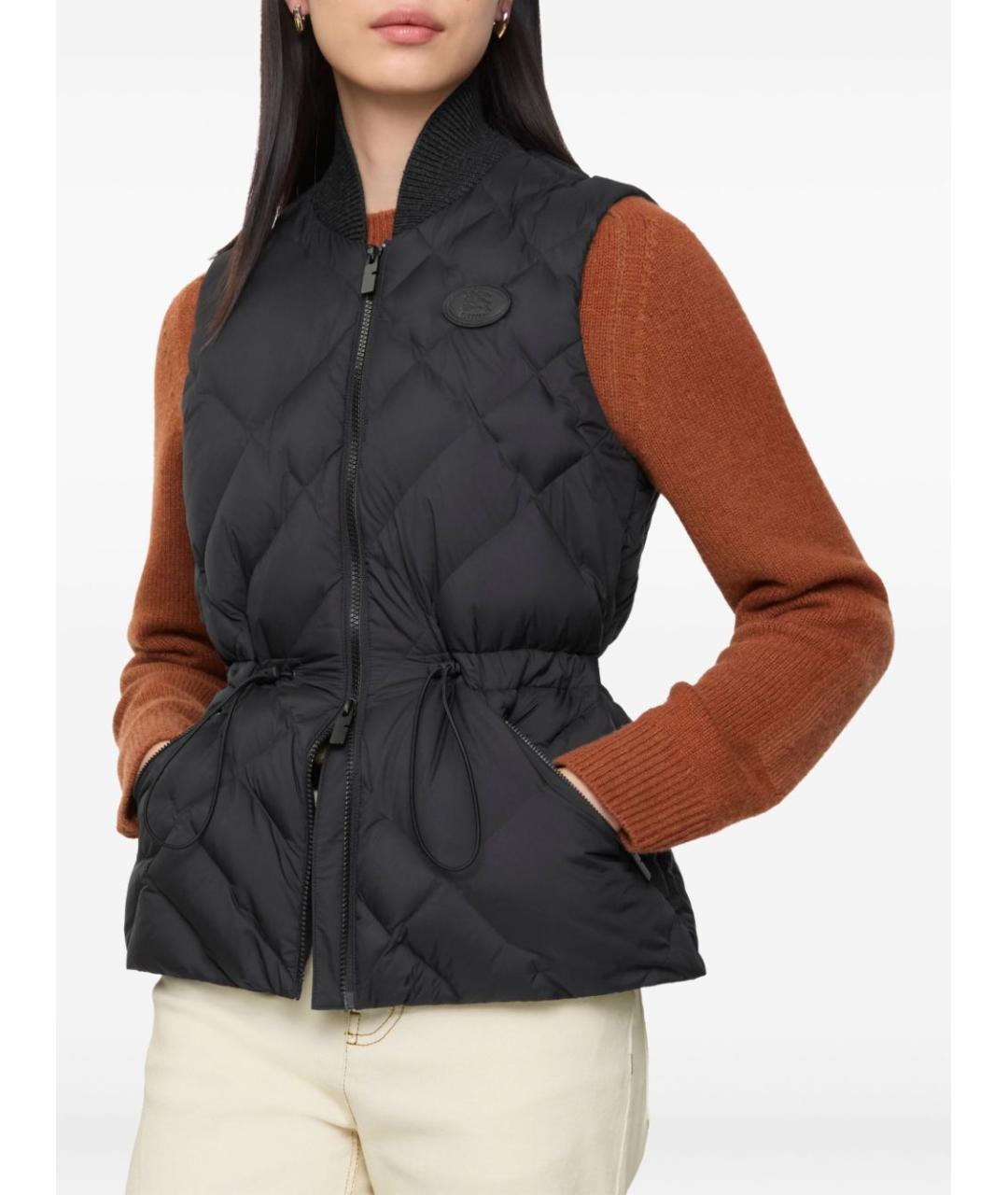 BURBERRY Черный полиамидовый жилет, фото 4