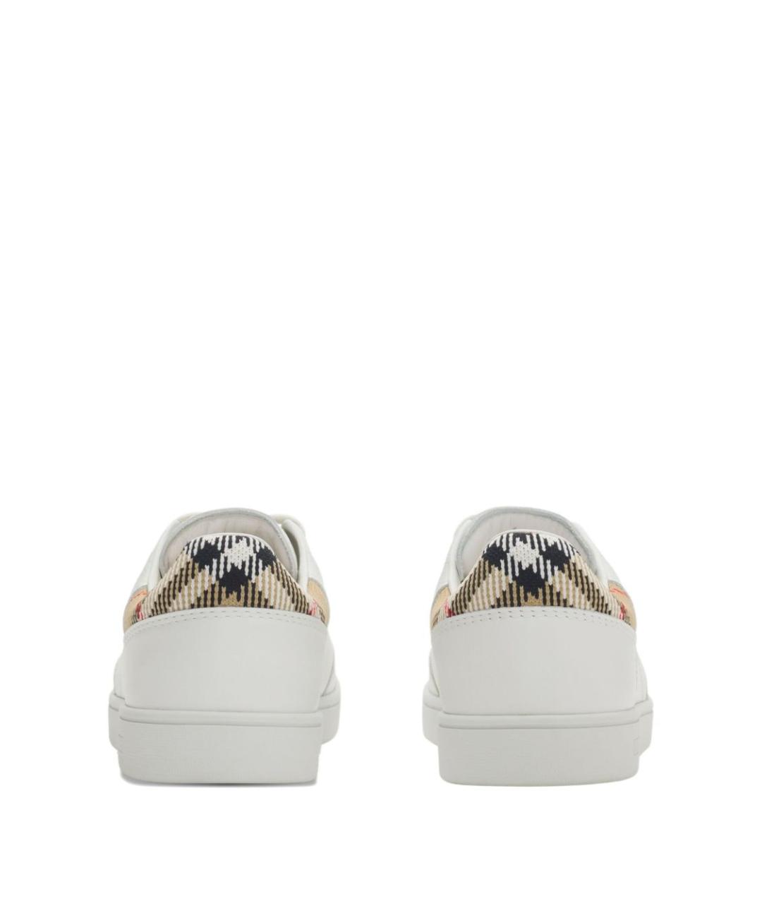 BURBERRY Белые кожаные кеды, фото 5