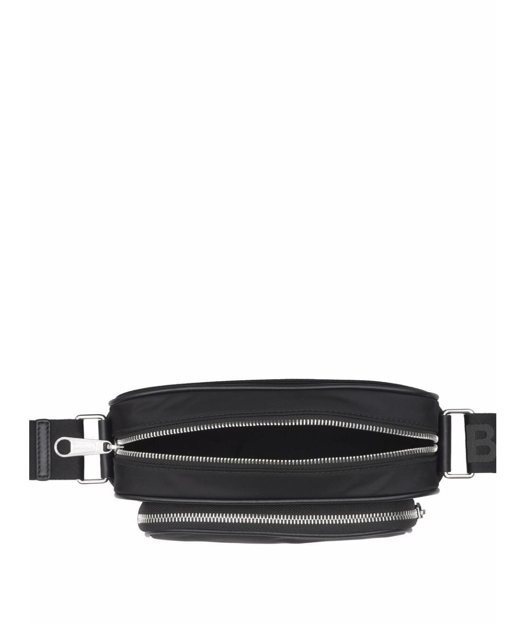 BURBERRY Черная синтетическая сумка на плечо, фото 4