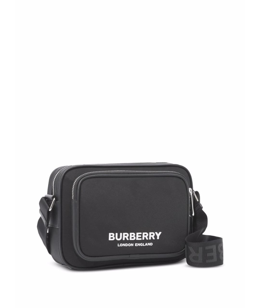 BURBERRY Черная синтетическая сумка на плечо, фото 3