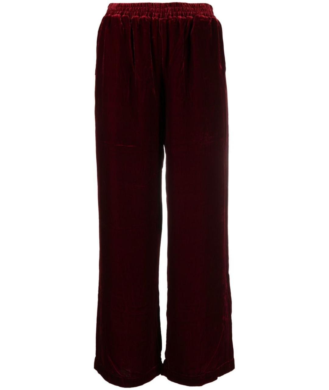 GOLD HAWK Красные полиэстеровые прямые брюки, фото 1