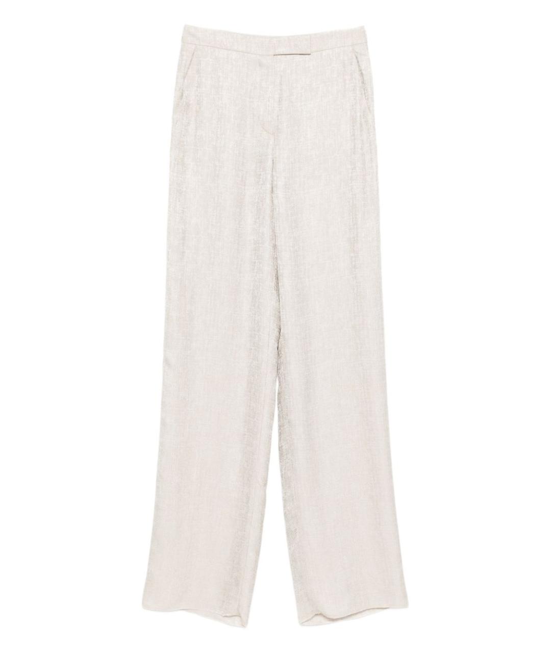 EMPORIO ARMANI Бежевые прямые брюки, фото 1