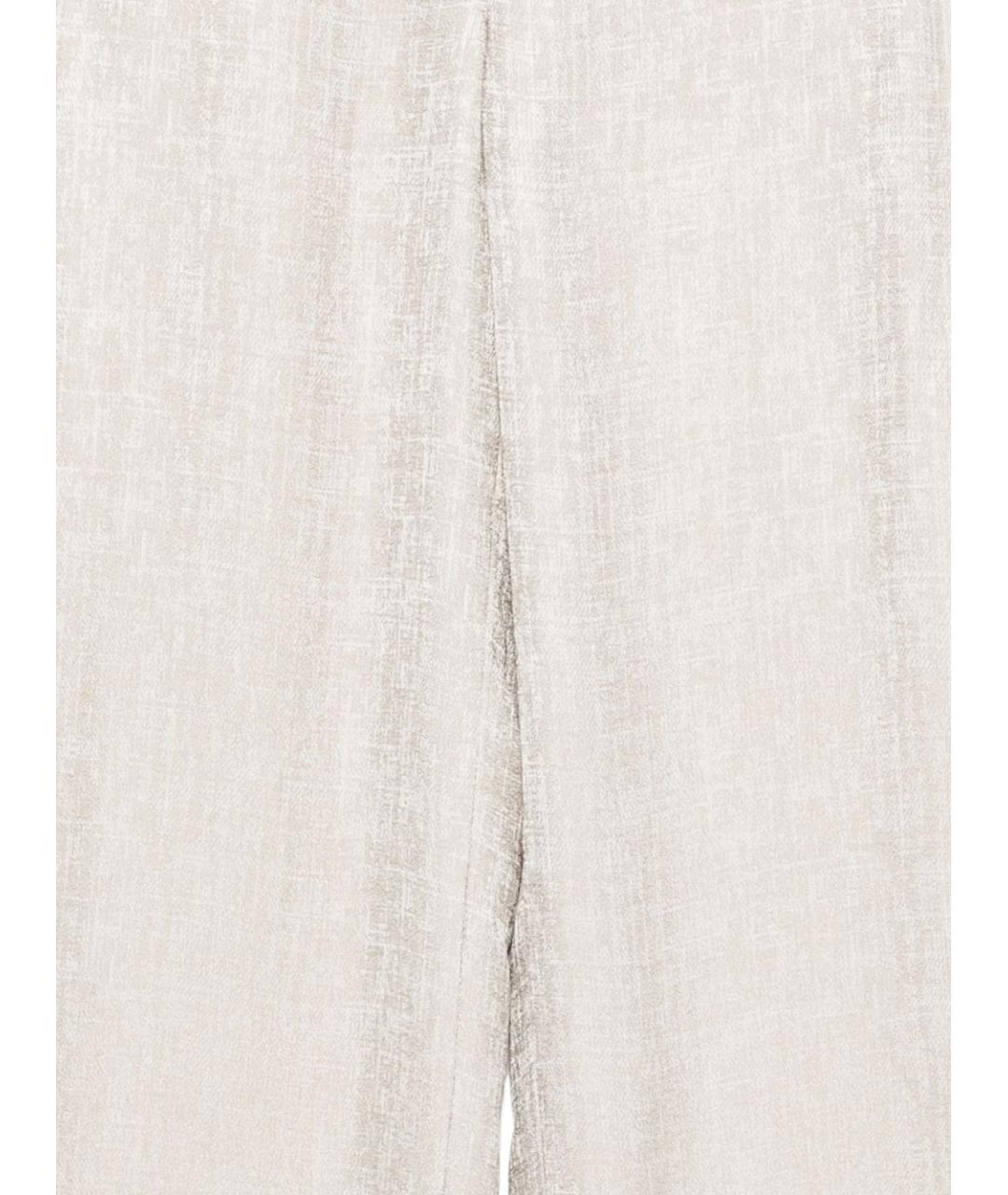 EMPORIO ARMANI Бежевые прямые брюки, фото 3