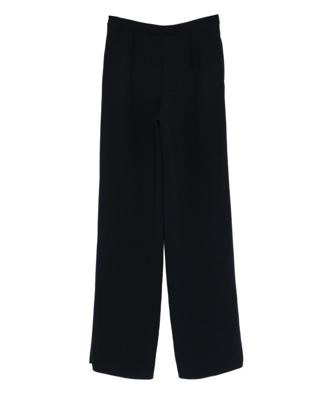 EMPORIO ARMANI Темно-синие полиэстеровые брюки широкие, фото 2