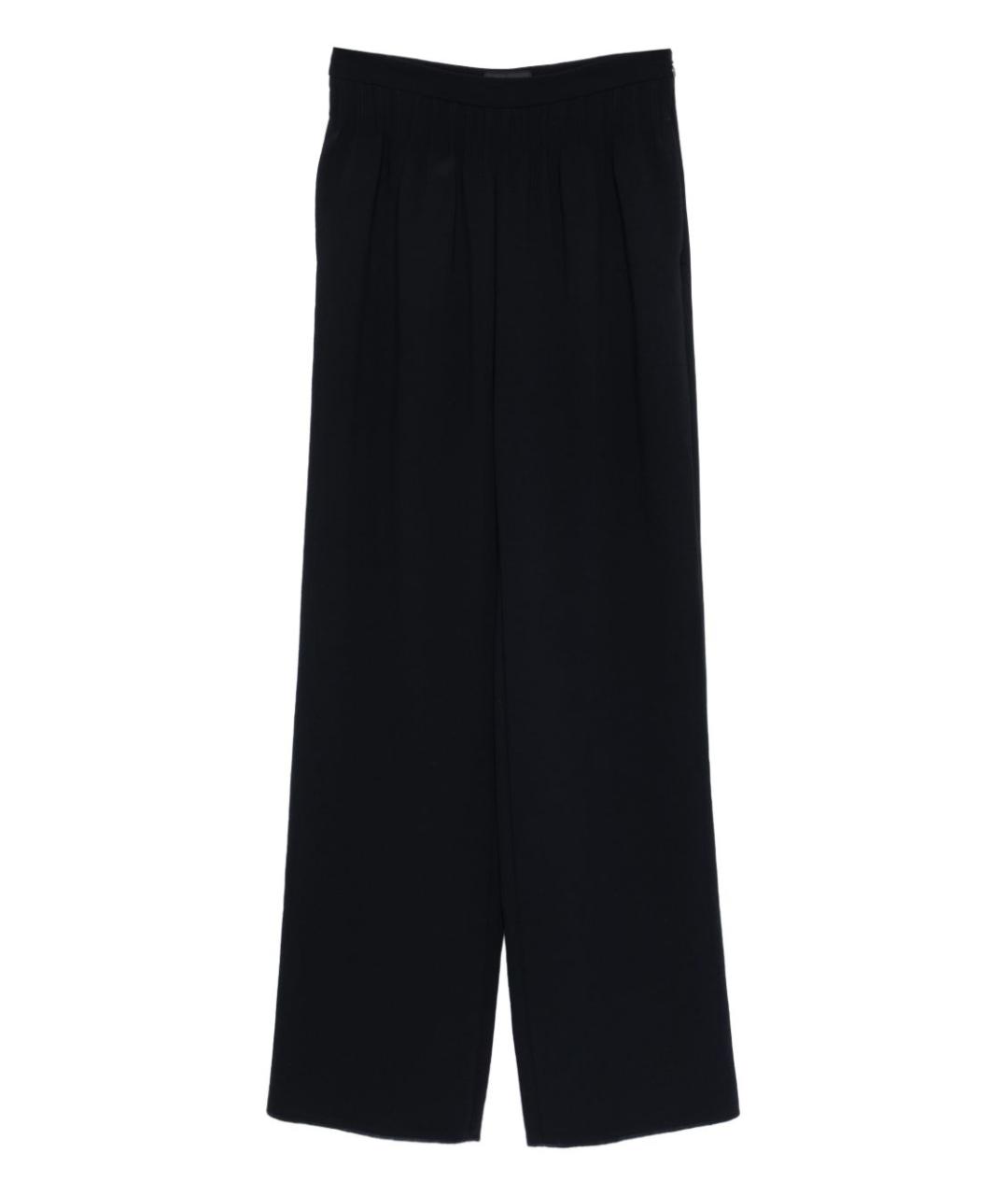 EMPORIO ARMANI Темно-синие полиэстеровые брюки широкие, фото 1