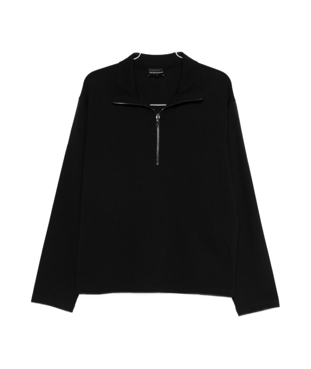 EMPORIO ARMANI Черный вискозный джемпер / свитер, фото 1