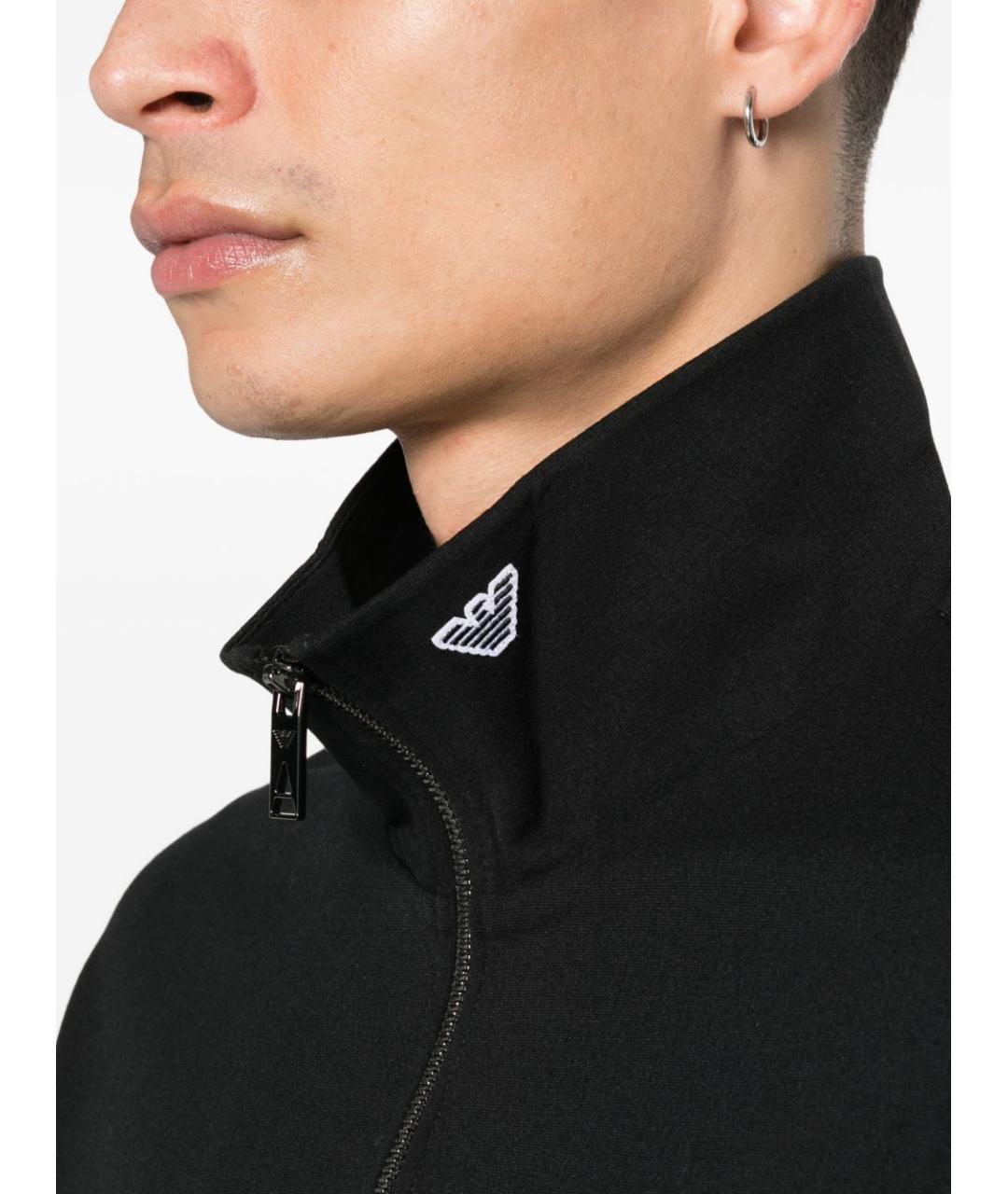 EMPORIO ARMANI Черный вискозный джемпер / свитер, фото 3