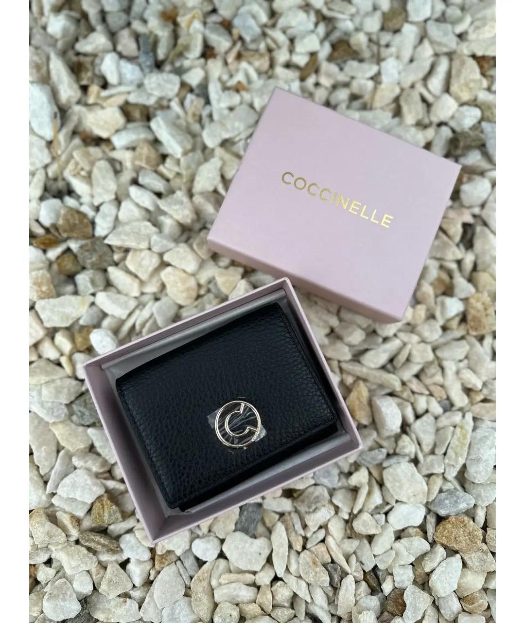 COCCINELLE Черный кожаный кошелек, фото 5