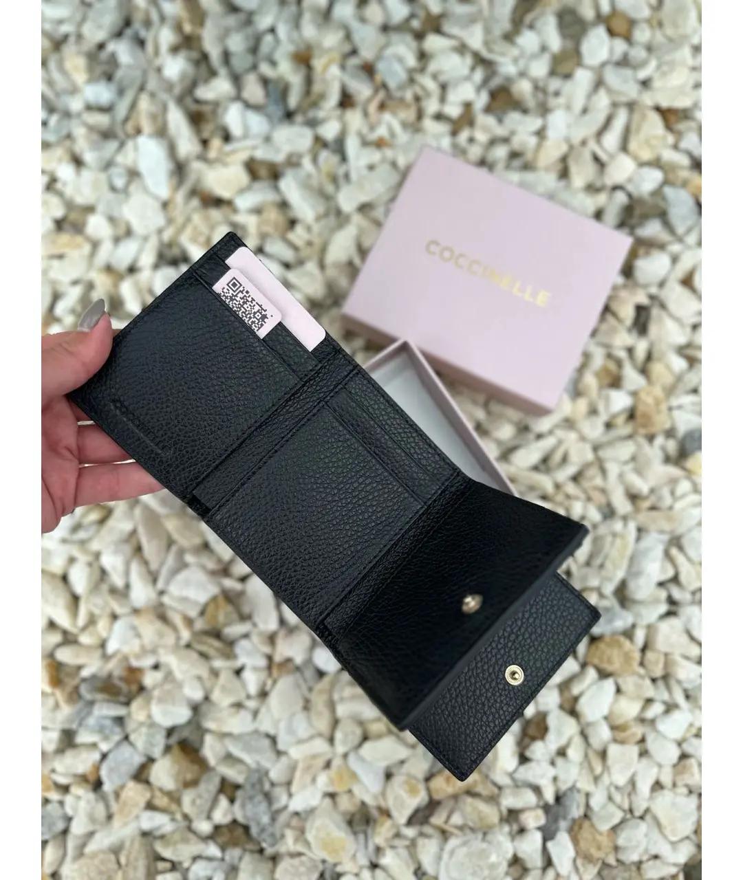 COCCINELLE Черный кожаный кошелек, фото 3
