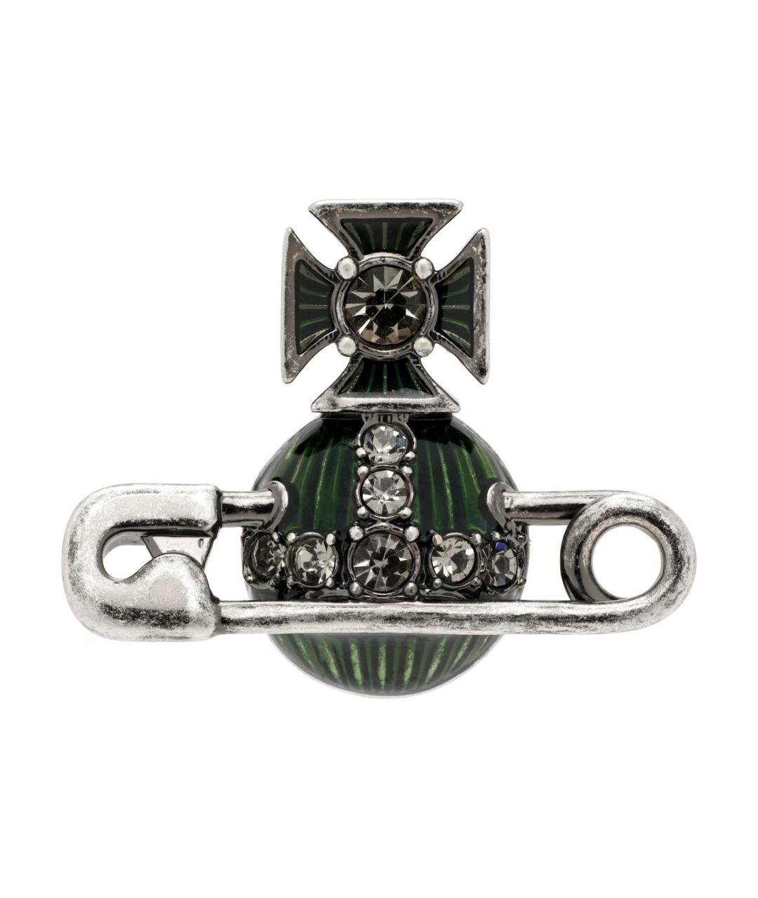 VIVIENNE WESTWOOD Зеленые латунные серьги, фото 1