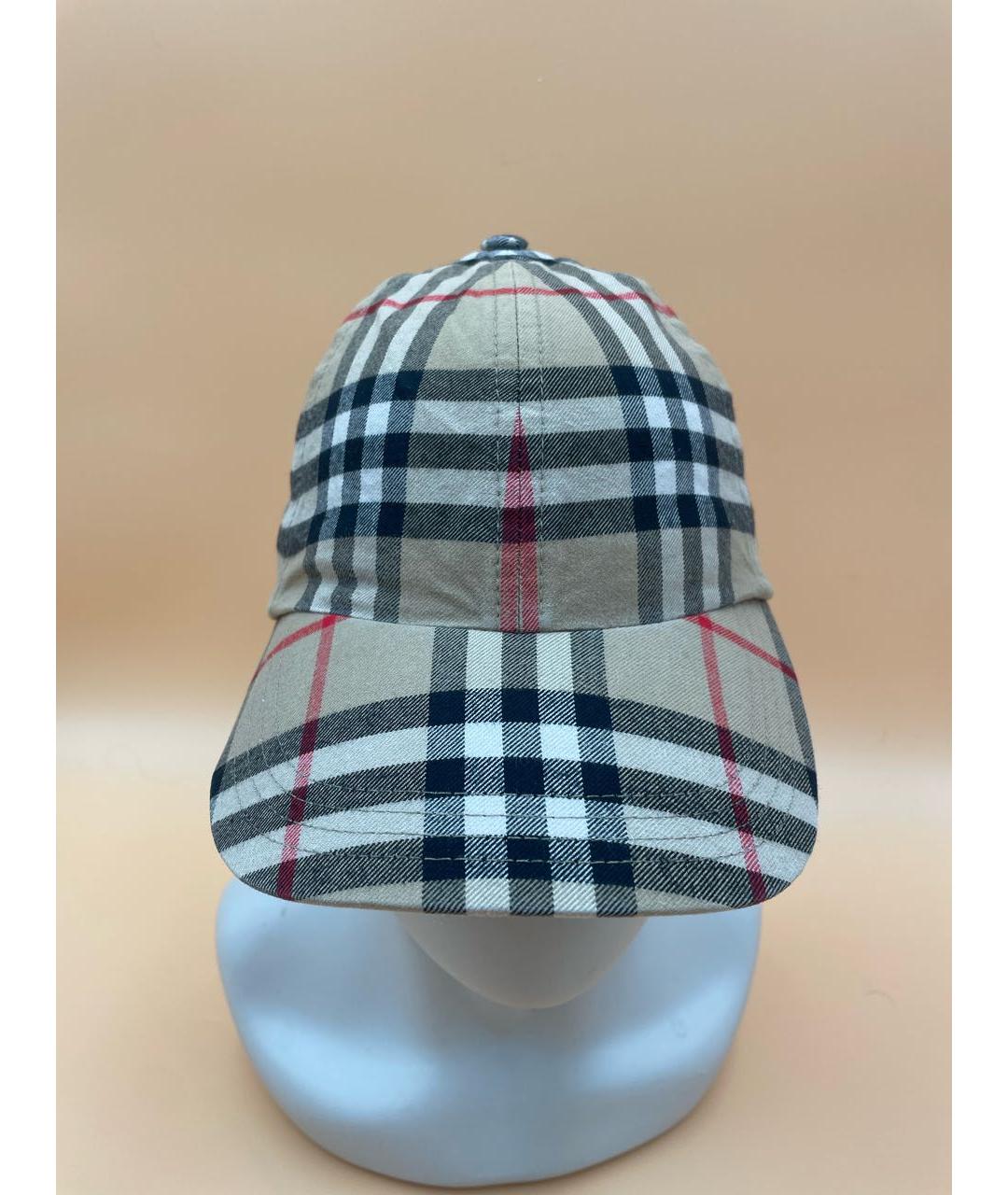 BURBERRY Бежевая хлопковая кепка, фото 8