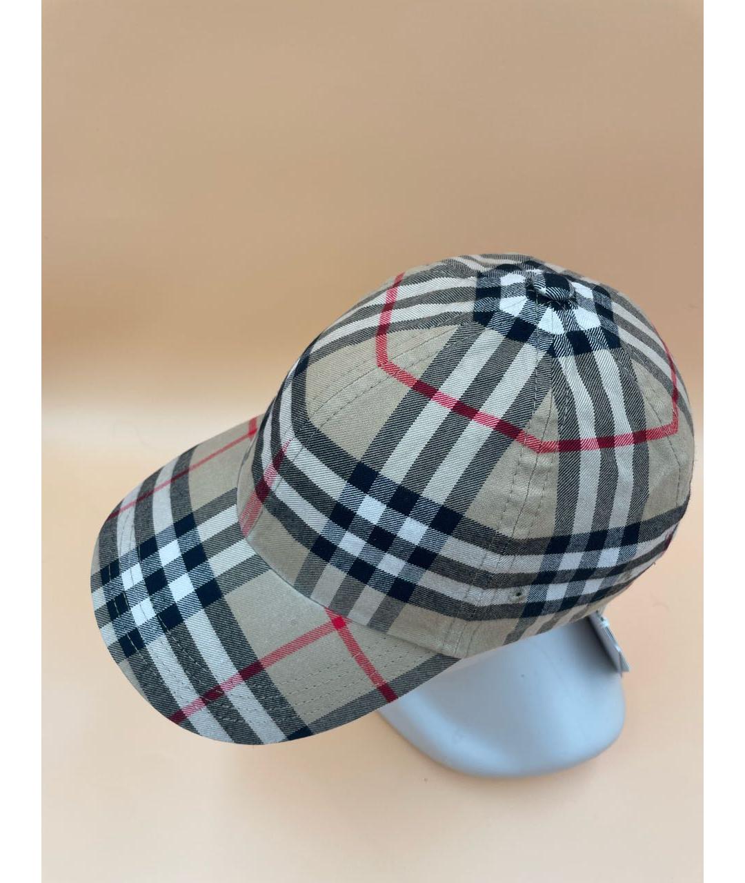 BURBERRY Бежевая хлопковая кепка, фото 2