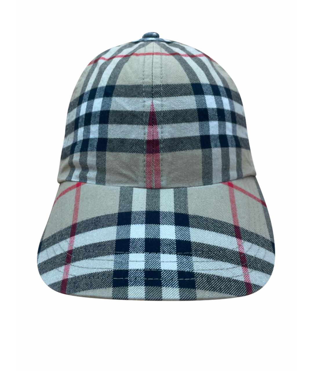 BURBERRY Бежевая хлопковая кепка, фото 1