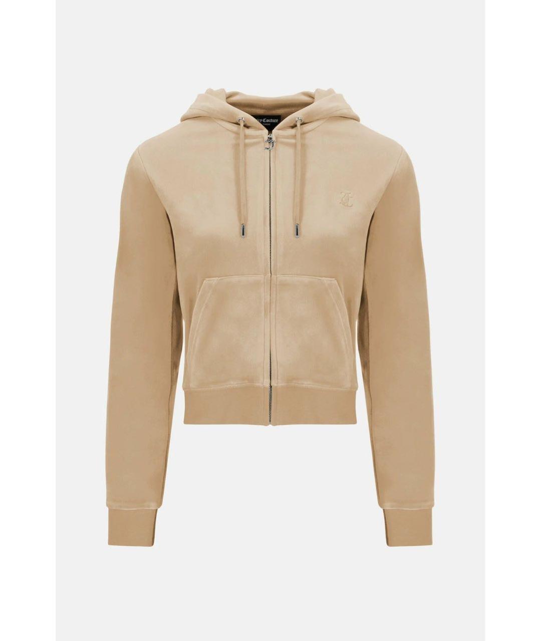 JUICY COUTURE Бежевый велюровый костюм с брюками, фото 9