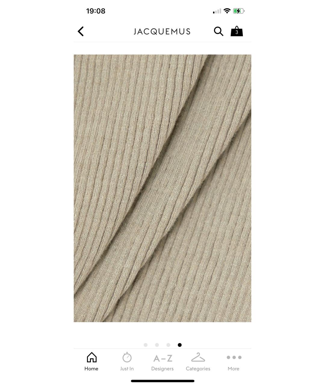 JACQUEMUS Бежевая хлопковая майка, фото 3