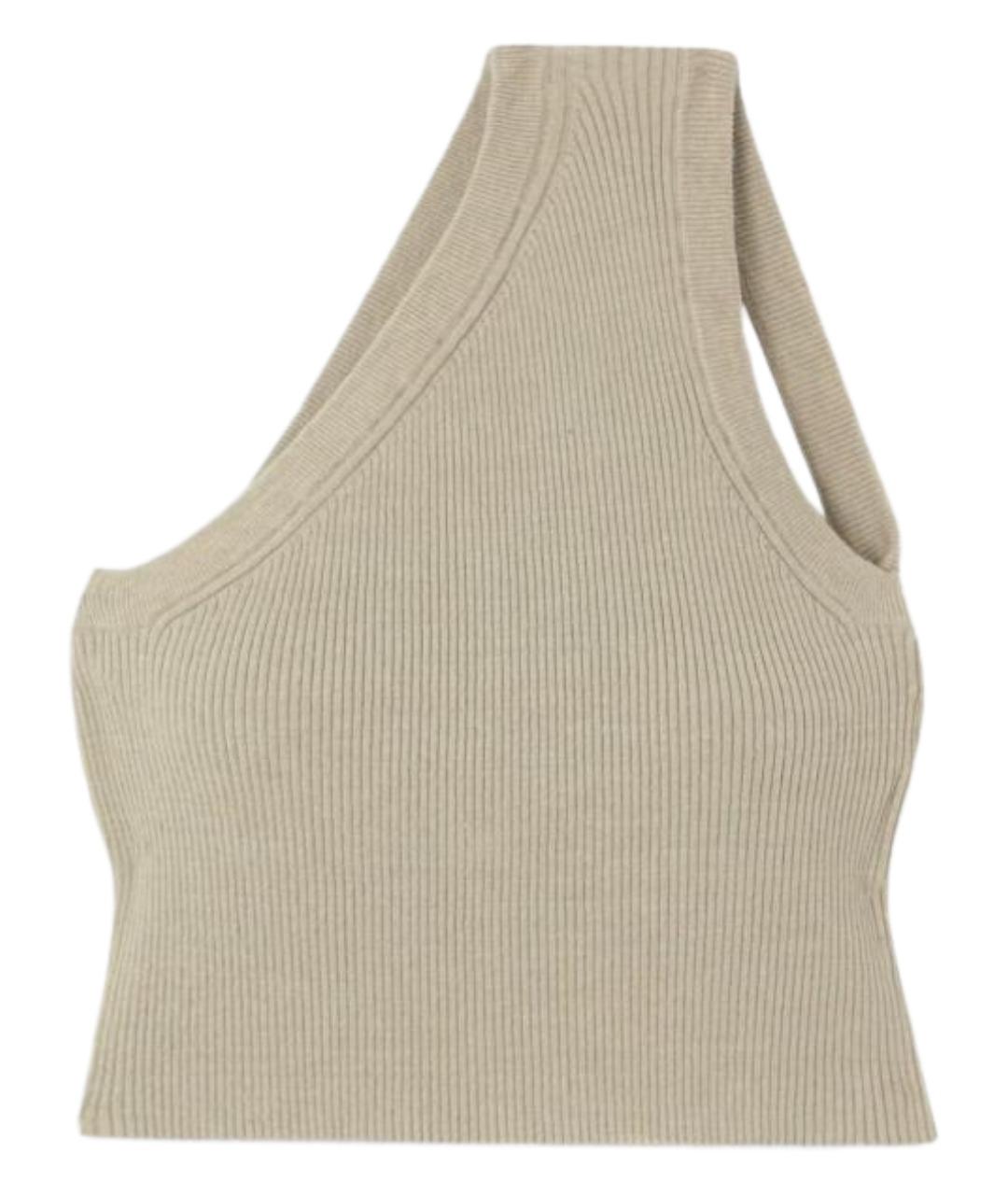 JACQUEMUS Бежевая хлопковая майка, фото 1