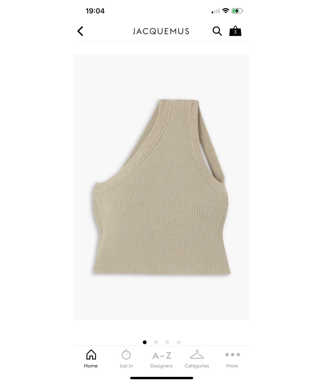 JACQUEMUS Бежевая хлопковая майка, фото 6