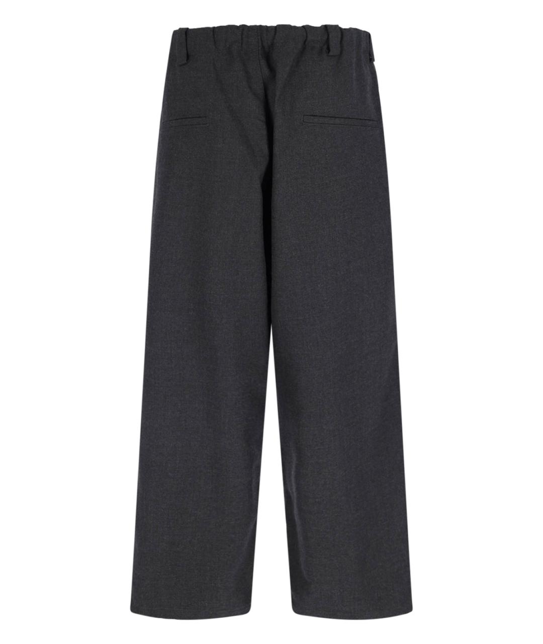 WILLY CHAVARRIA Серые шерстяные повседневные брюки, фото 2