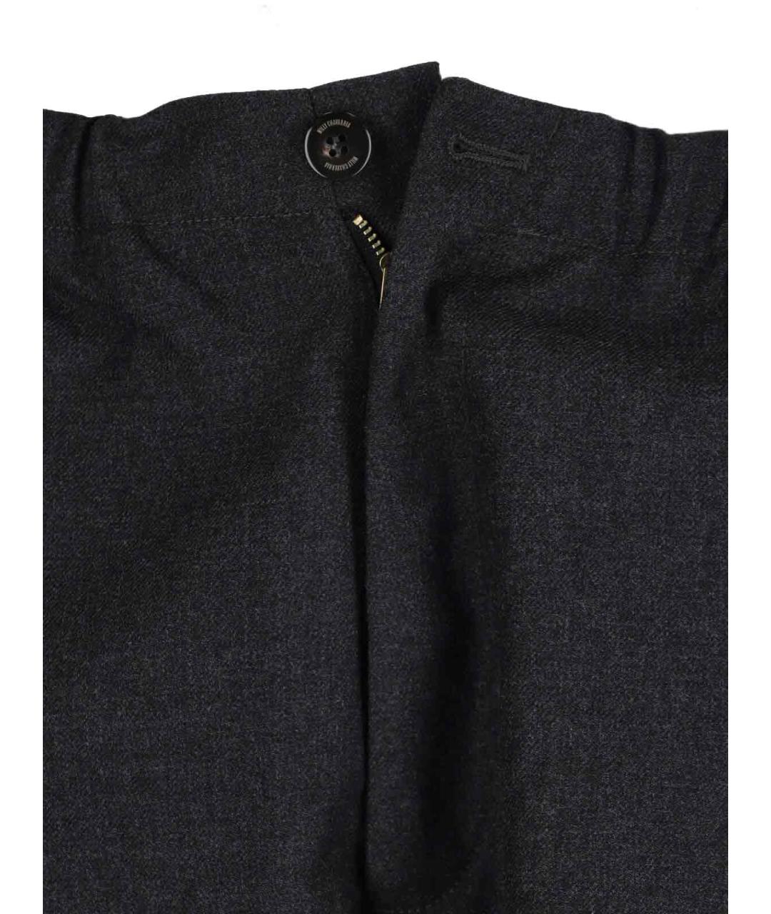 WILLY CHAVARRIA Серые шерстяные повседневные брюки, фото 5