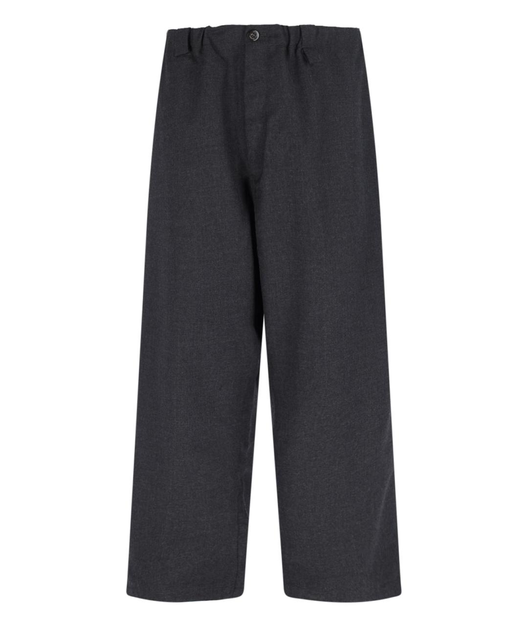 WILLY CHAVARRIA Серые шерстяные повседневные брюки, фото 1