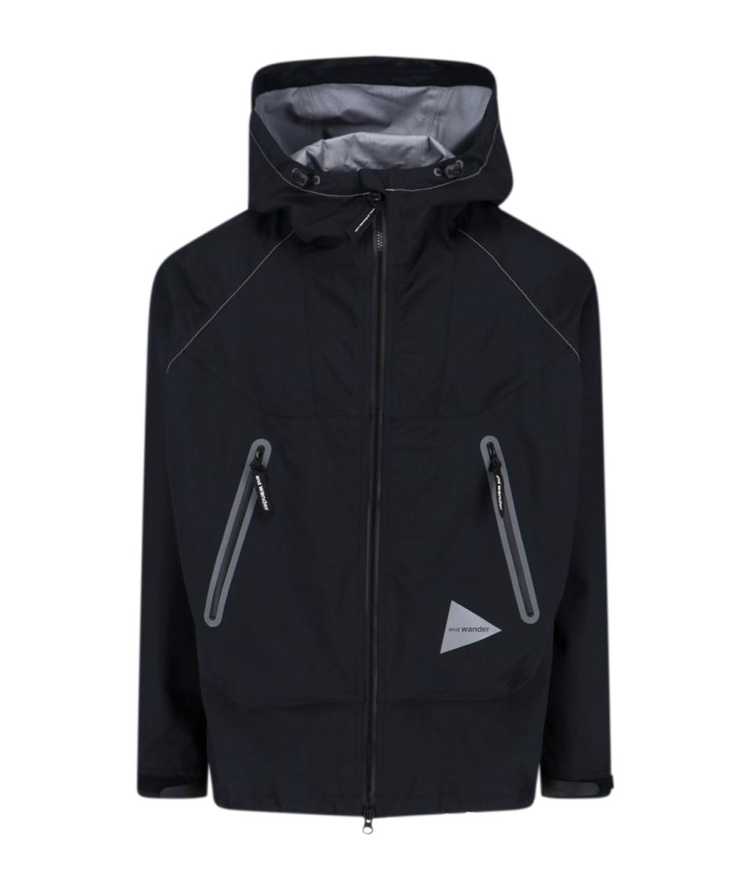 AND WANDER Черная полиамидовая куртка, фото 1