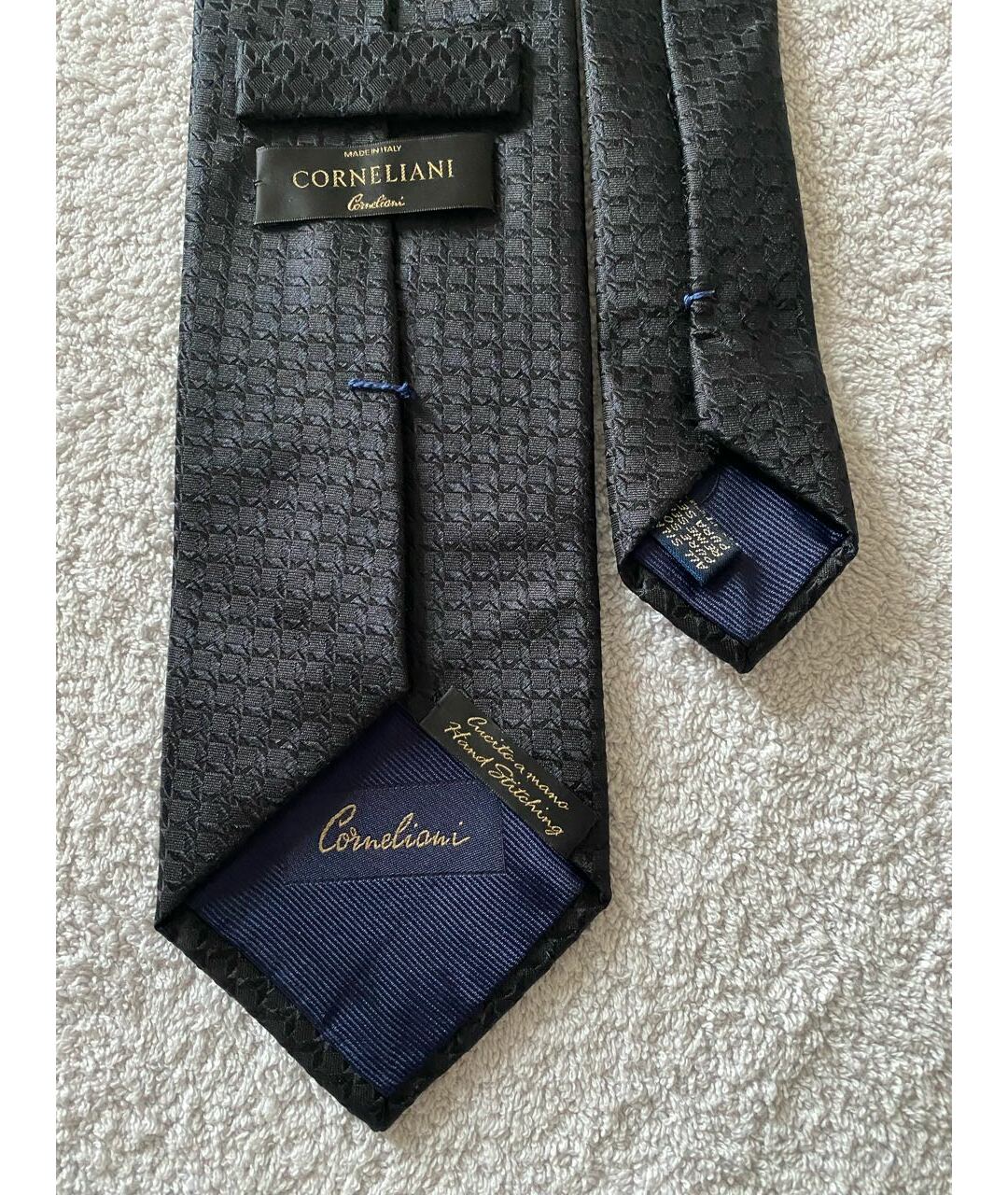 CORNELIANI Черный шелковый галстук, фото 3