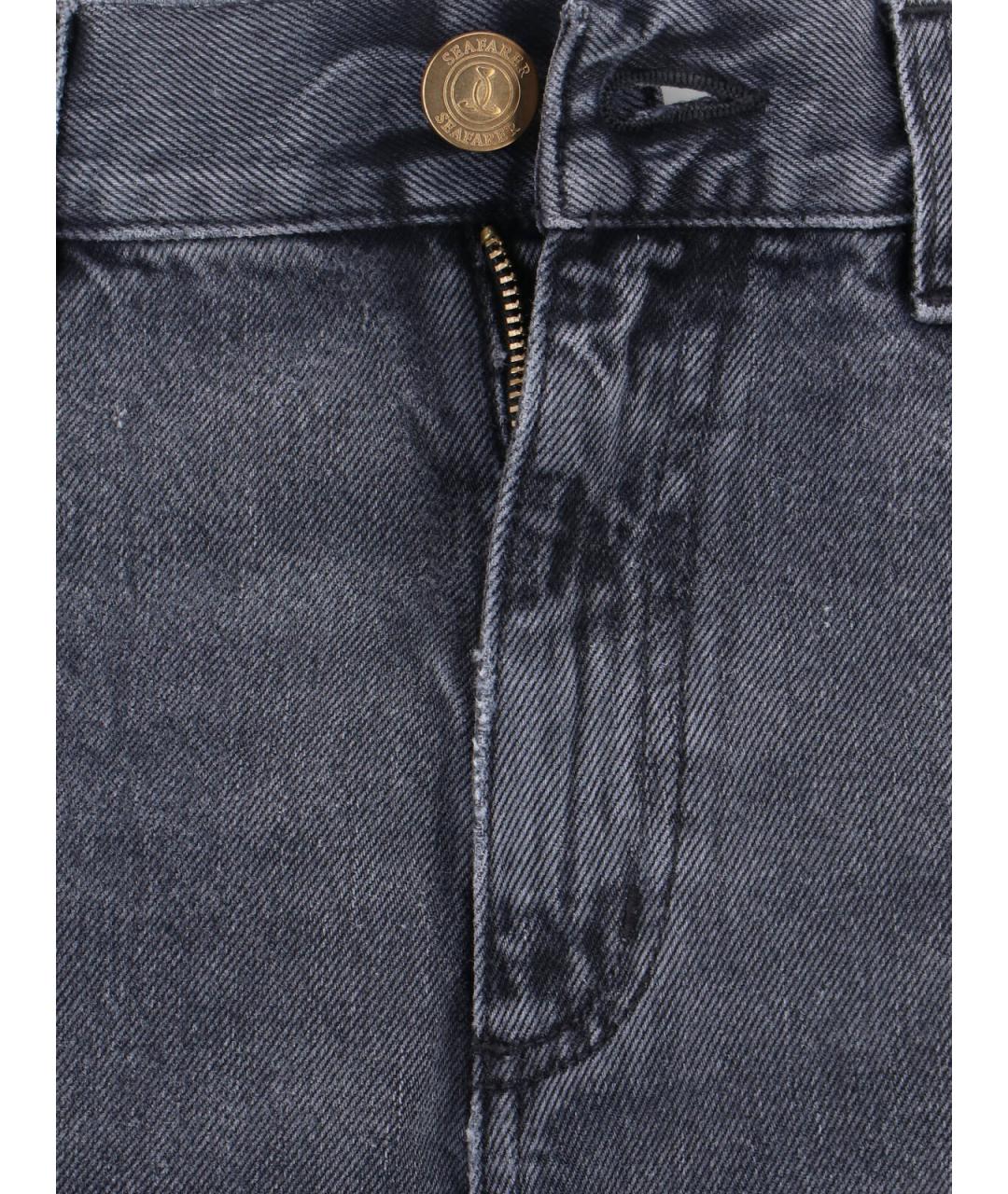 SEAFARER Черные хлопковые прямые джинсы, фото 5