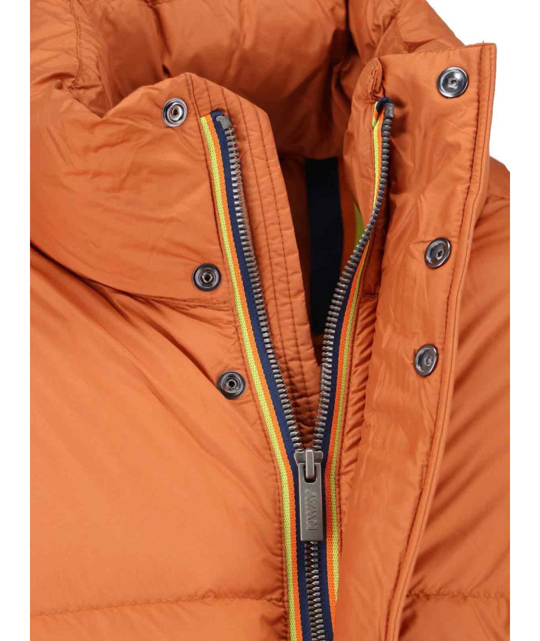 K-WAY Оранжевый полиэстеровый пуховик, фото 4