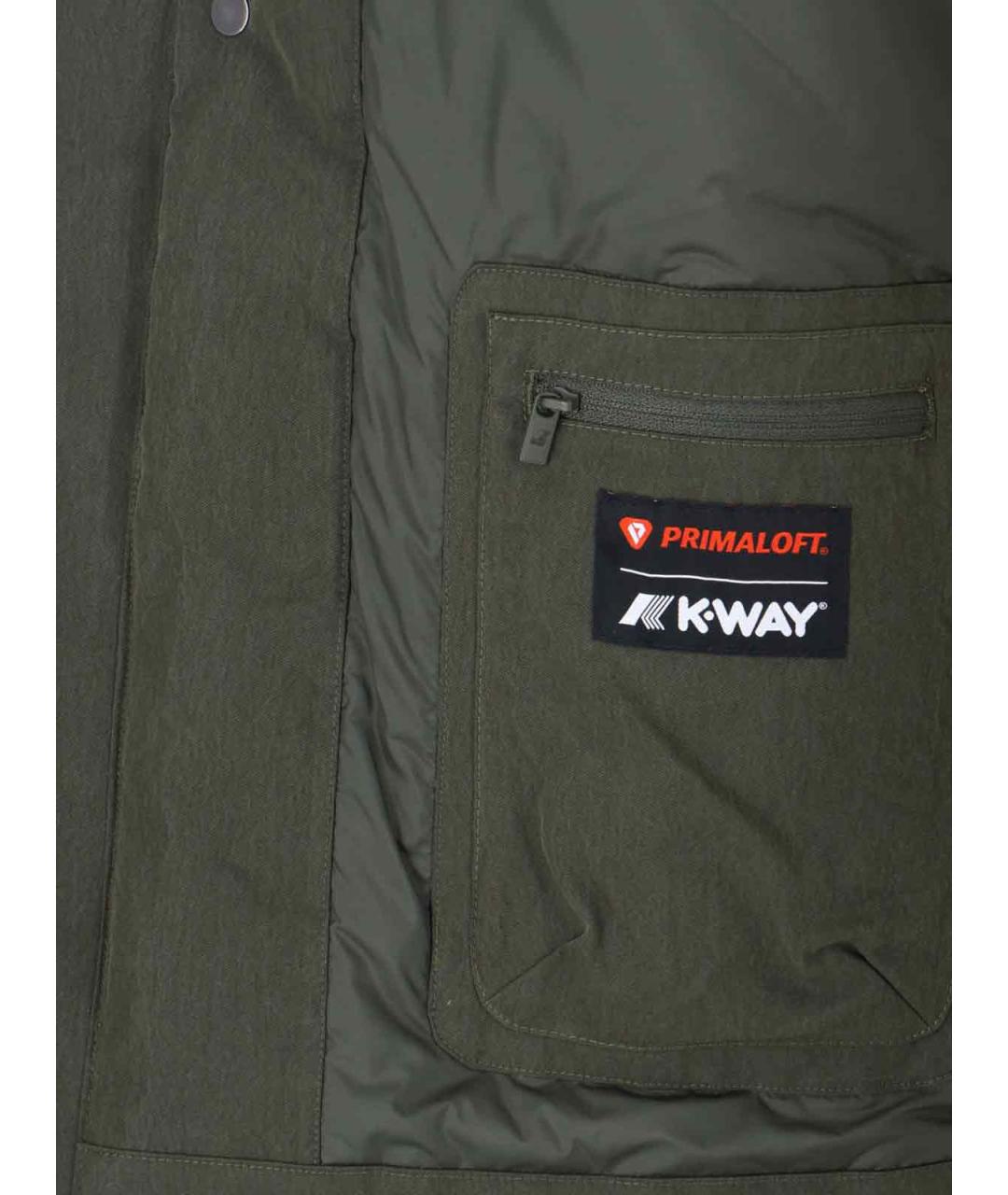 K-WAY Зеленая полиэстеровая куртка, фото 4