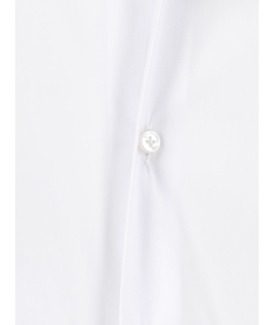 BARBA Белая хлопковая классическая рубашка, фото 4