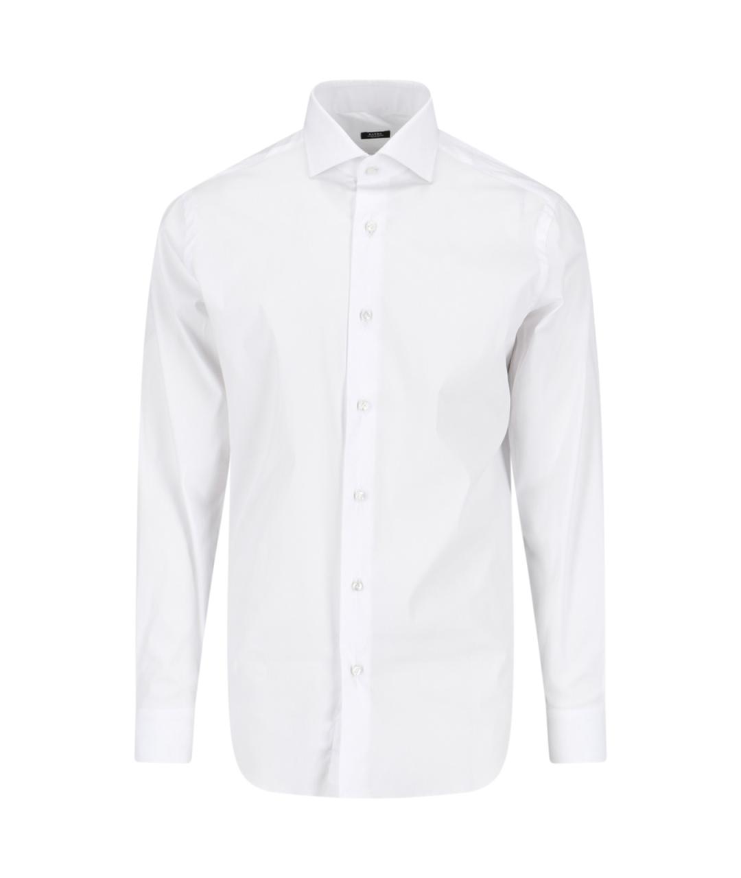 BARBA Белая хлопковая классическая рубашка, фото 1